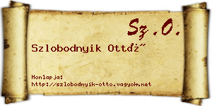 Szlobodnyik Ottó névjegykártya