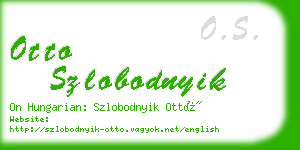 otto szlobodnyik business card